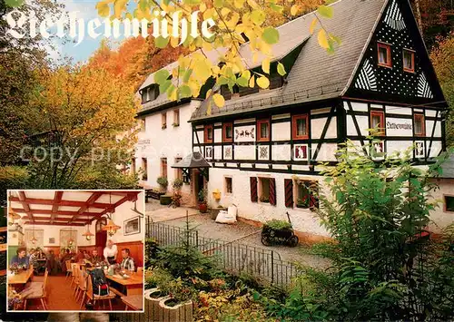 AK / Ansichtskarte Kleinhennersdorf Waldgasthof Liethenmuehle Aussenansicht Fachwerkhaus Kleinhennersdorf