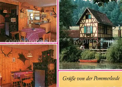 AK / Ansichtskarte Neustadt_Orla Gaststaette Pommerleede Teilansichten Fachwerkhaus Neustadt_Orla