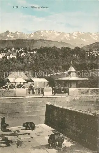AK / Ansichtskarte Bern_BE Baerengraben Alpenblick Bern_BE