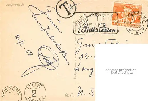 AK / Ansichtskarte Jungfraujoch_3457m_BE Hundeschlitten Berner Alpen 