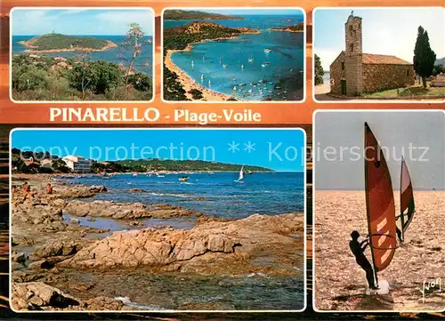 AK / Ansichtskarte Pinarello_Corse Ile Baie de Villata Chapelle Plaisir de la mer Windsurfen 