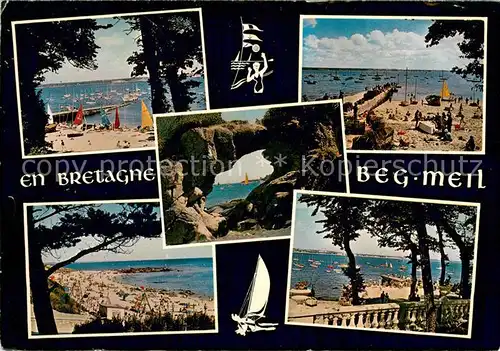 AK / Ansichtskarte Beg Meil_29 Grande plage Port de Plaisance Regates 