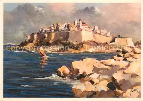 AK / Ansichtskarte Calvi La Citadelle Peinture Kuenstlerkarte Calvi