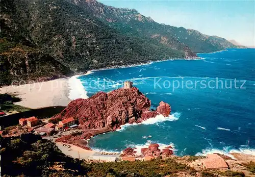 AK / Ansichtskarte Porto_Corse La Tour Genoise et la plage Porto Corse