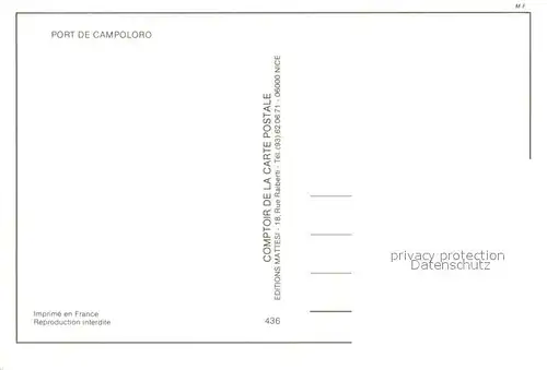 AK / Ansichtskarte Port_de_Campoloro Hafen Segelboote 
