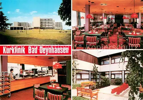 AK / Ansichtskarte Bad_Oeynhausen Kurklinik Speisesaal Theke Gartenschach Bad_Oeynhausen