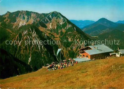AK / Ansichtskarte Kreuth_Tegernsee Berggaststaette Hirschberghaus Panorama Kreuth Tegernsee