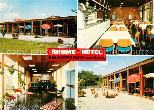 AK / Ansichtskarte Rhumspringe Rhume Hotel Gastraeume Terrasse Rhumspringe