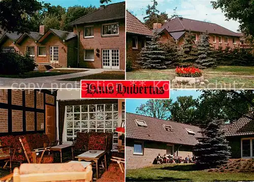 AK / Ansichtskarte Schneverdingen Haus Hubertus Gaststube Garten Schneverdingen