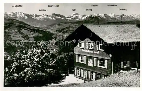 AK / Ansichtskarte Hoernli Kulm_1136m_ZH Berggasthaus Hoernli im Toesstal 