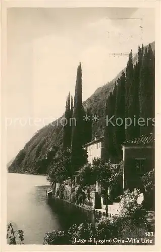 AK / Ansichtskarte Oria_Lago_di_Lugano_TI Villa Urie 