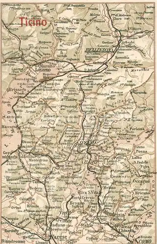AK / Ansichtskarte Ticino_Tessin Gebietskarte Ticino Tessin