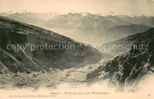 AK / Ansichtskarte Lenk_Simmental mit Gemmi und Walliser Alpen Lenk Simmental
