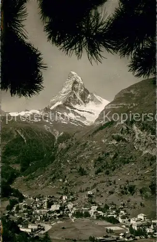 AK / Ansichtskarte Zermatt_VS mit Matterhorn Zermatt_VS