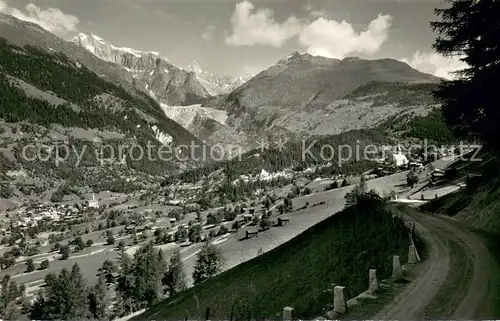 AK / Ansichtskarte Fiesch und Ernen mit Wannenhorn und Finsteraarhorn Fiesch