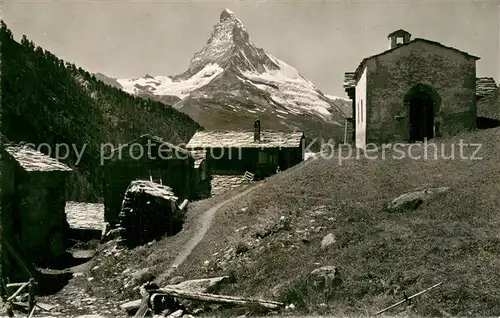 AK / Ansichtskarte Findelen_VS mit Matterhorn Findelen_VS