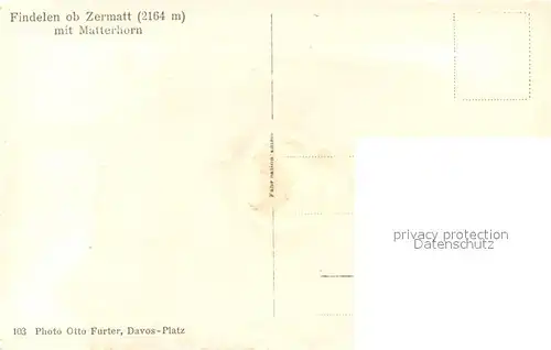AK / Ansichtskarte Findelen_VS mit Matterhorn Findelen_VS