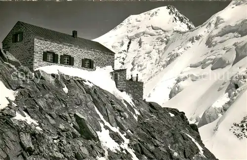 AK / Ansichtskarte Loetschenhuette_Hollandia mit Aletschhorn Loetschenhuette_Hollandia