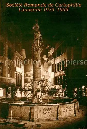 AK / Ansichtskarte Lausanne_VD Societe Romande de Cartophilie Brunnen Lausanne VD
