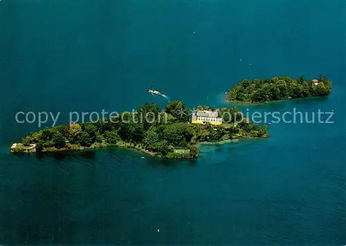 AK / Ansichtskarte Brissago_Lago_Maggiore Giornali e Tobacchi Fliegeraufnahme Brissago_Lago_Maggiore