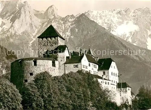 AK / Ansichtskarte Liechtenstein_Fuerstentum Schloss Vaduz mit Falknis 