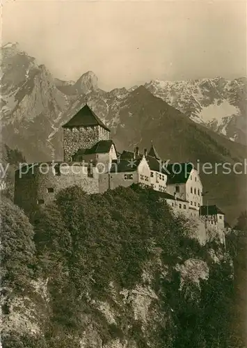 AK / Ansichtskarte Liechtenstein_Fuerstentum Schloss Vaduz mit Falknis 