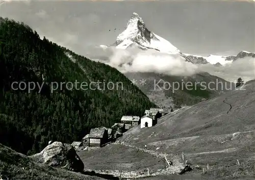 AK / Ansichtskarte Findelen_VS Panorama mit Matterhorn Findelen_VS