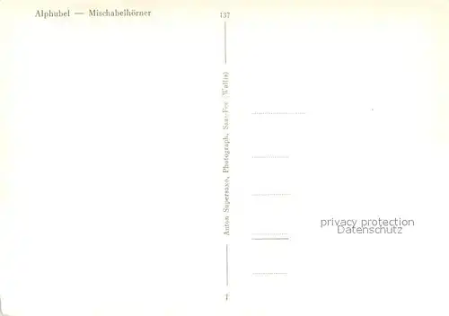 AK / Ansichtskarte Alphubel Mischabelhoerner Alphubel