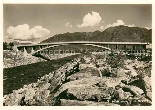 AK / Ansichtskarte Ascona_TI Ponte nuovo su la Maggio Ascona_TI