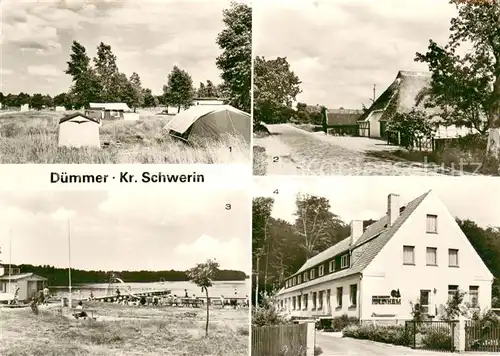 AK / Ansichtskarte Duemmer_Ludwigslust Parchim Zeltplatz Alte Bauernhaeuser u. Ferienheim Duemmer