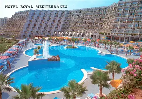 AK / Ansichtskarte Platja_de_Sa_Coma_Mallorca Hotel Royal Mediterraneo m. Freibad Platja_de