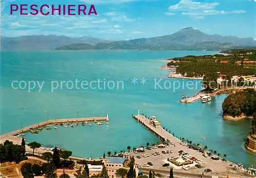 AK / Ansichtskarte Peschiera_del_Garda Hafenansicht m. See Peschiera_del_Garda