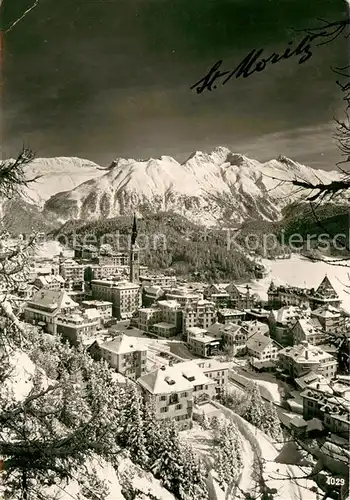 AK / Ansichtskarte St_Moritz_GR Teilansicht im Winter St_Moritz_GR