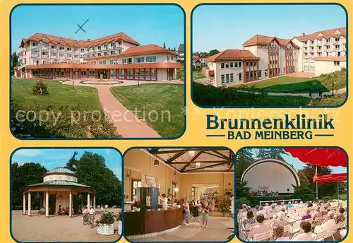 AK / Ansichtskarte Bad_Meinberg Brunnenklinik am Teutoburger Wald Kurkonzert Brunnentempel Wandelhalle Bad_Meinberg