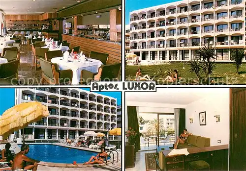 AK / Ansichtskarte Playa_de_Palma_Mallorca Apartamentos Luxor Restaurant Swimming Pool Playa_de_Palma_Mallorca