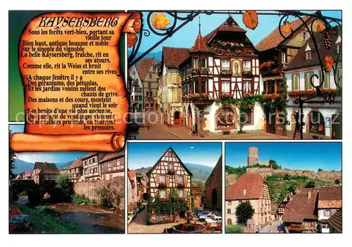 AK / Ansichtskarte Kaysersberg_Haut_Rhin Vieilles maisons XVe siecle Bords de la Weiss Pont Chateau Kaysersberg_Haut_Rhin