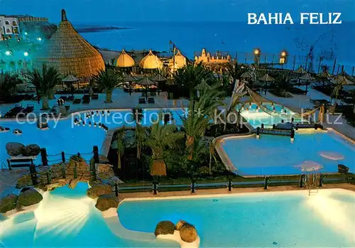 AK / Ansichtskarte Bahia_Feliz Ferienresort Swimming Pool am Abend 