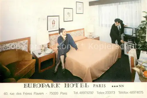 AK / Ansichtskarte Paris_75 Europark Hotel Chambre 