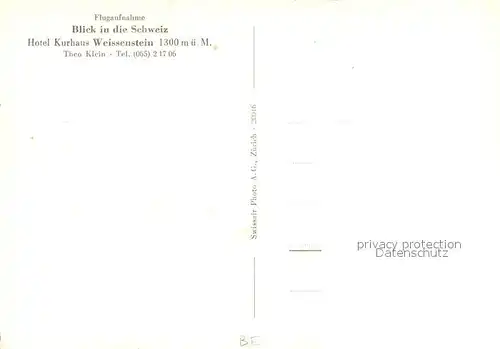 AK / Ansichtskarte Oberdorf_SO Hotel Kurhaus Weissenstein Blick in die Schweiz Oberdorf SO