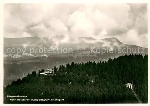 AK / Ansichtskarte Interlaken_BE Hotel Restaurant Harderkulm mit Hogant Emmentaler Alpen Interlaken_BE