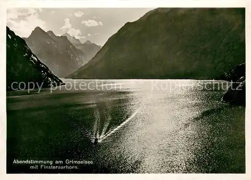 AK / Ansichtskarte Grimselsee_BE Abendstimmung mit Finsteraarhorn Grimselsee BE