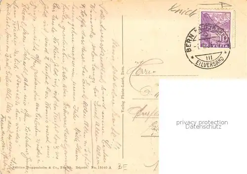 AK / Ansichtskarte Bern_BE Muenster mit Denkmal Rudolf von Erlach Bern_BE