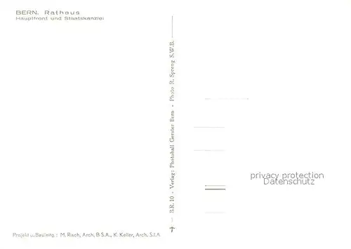 AK / Ansichtskarte Bern_BE Rathaus Hauptfront und Staatskanzlei Bern_BE