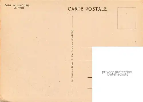 AK / Ansichtskarte Mulhouse_Muehlhausen La Poste Mulhouse Muehlhausen