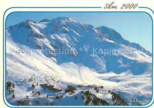 AK / Ansichtskarte Les_Arcs_73_Savoie Vue panoramique Aiguille rouge en hiver vue aerienne 