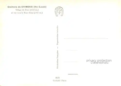 AK / Ansichtskarte Chamonix Village du Tour vue vers le Mont Blanc en hiver Chamonix