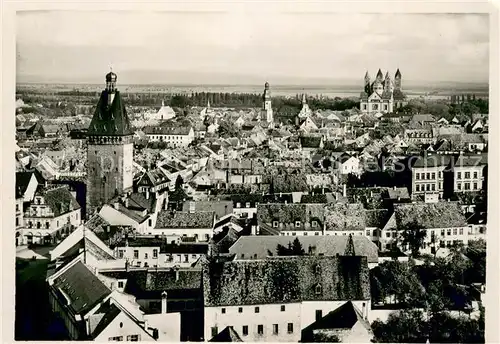 AK / Ansichtskarte Speyer_Rhein Stadtpanorama Dom Rheinebene Speyer Rhein