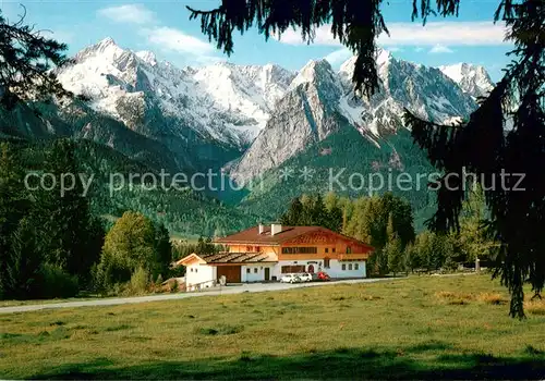AK / Ansichtskarte Garmisch Partenkirchen Berggasthof Cafe Almhuette Bayerisches Hochgebirge Garmisch Partenkirchen