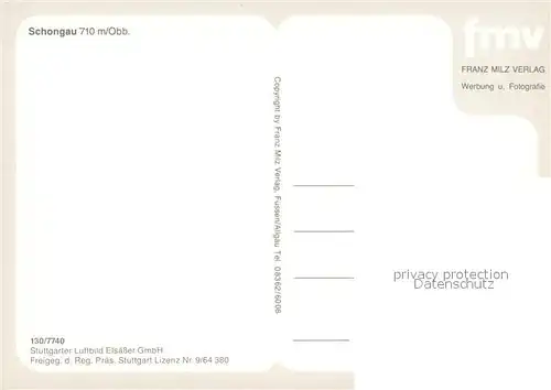 AK / Ansichtskarte Schongau_Bayern Fliegeraufnahme 