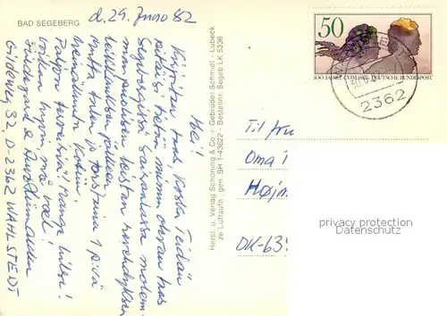 AK / Ansichtskarte Bad_Segeberg Fliegeraufnahme Bad_Segeberg